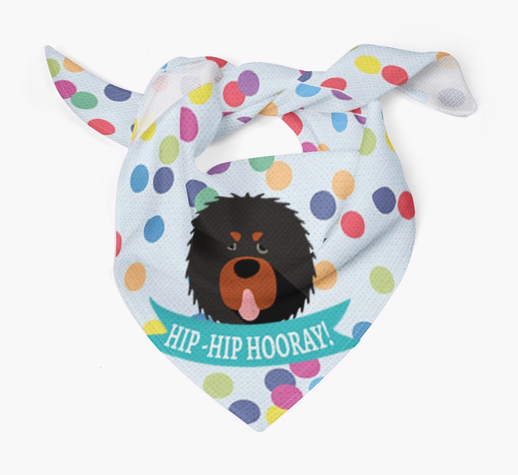 Hip-Hip Hooray! : Personalised {breedFullName} Bandana