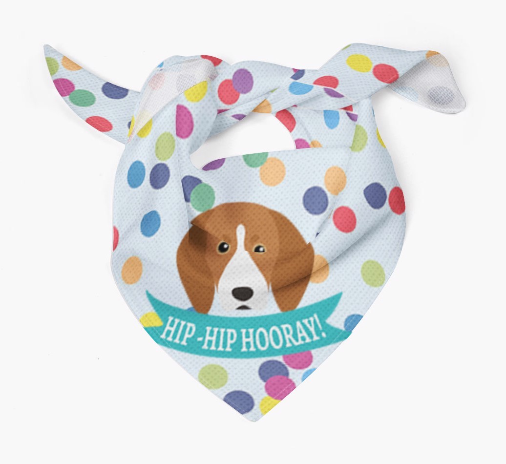 Hip-Hip Hooray! : Personalised {breedFullName} Bandana