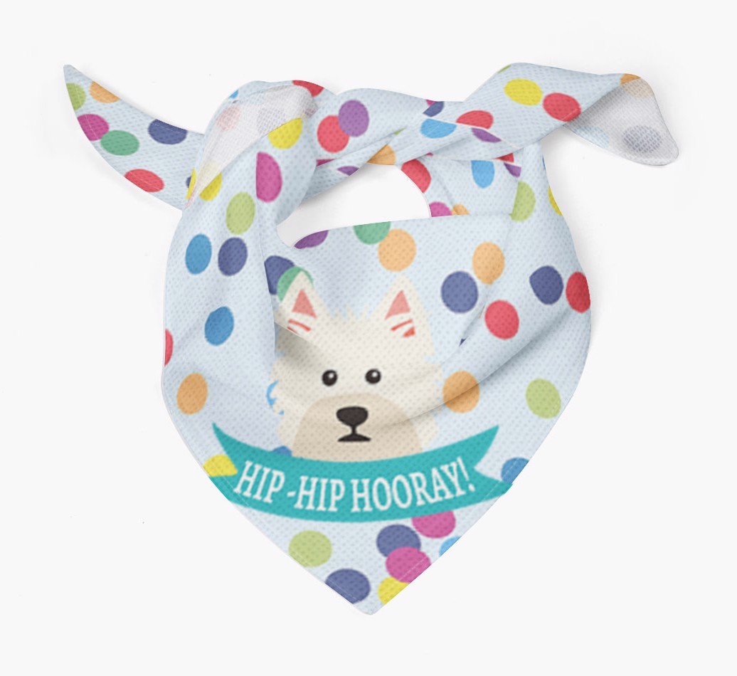 Hip-Hip Hooray! : Personalised {breedFullName} Bandana