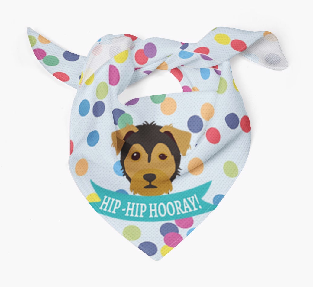 Hip-Hip Hooray! : Personalised {breedFullName} Bandana