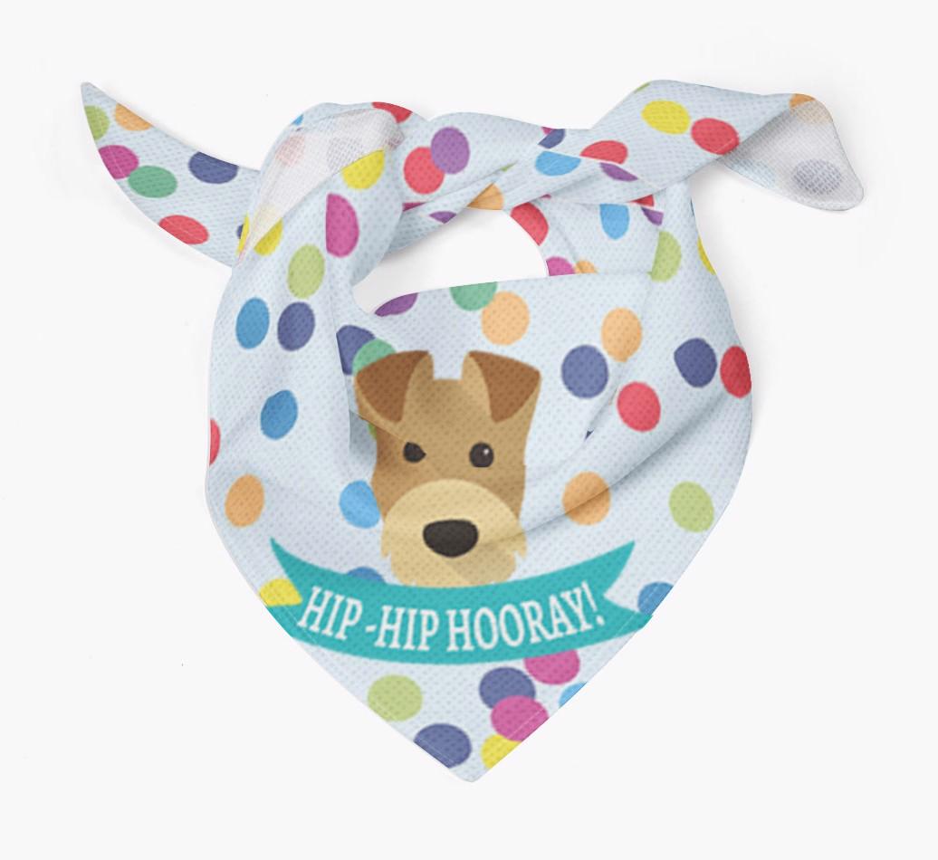 Hip-Hip Hooray! : Personalized {breedFullName} Bandana