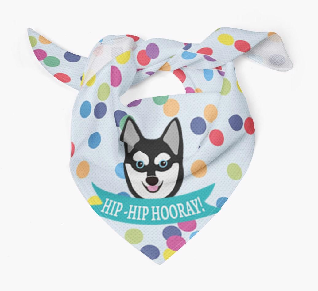 Hip-Hip Hooray! : Personalized {breedFullName} Bandana