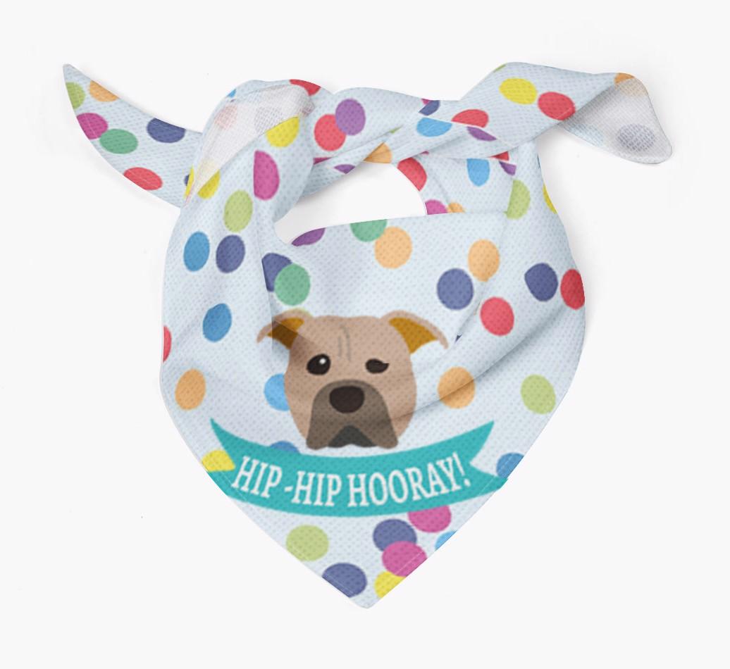 Hip-Hip Hooray! : Personalized {breedFullName} Bandana