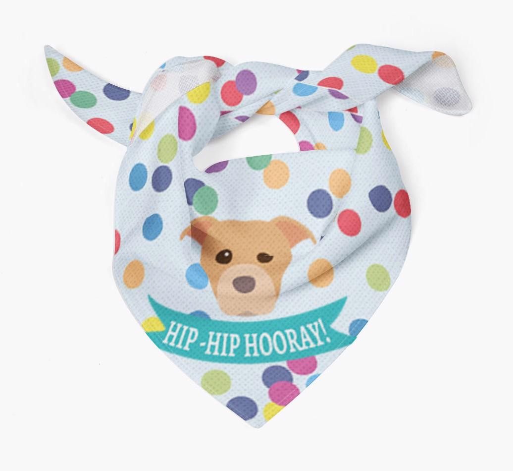 Hip-Hip Hooray! : Personalized {breedFullName} Bandana