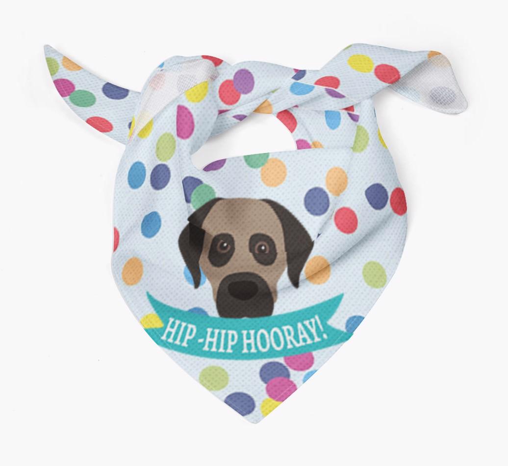 Hip-Hip Hooray! : Personalized {breedFullName} Bandana