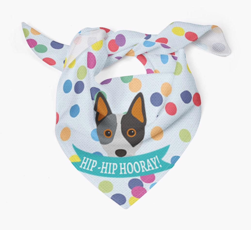 Hip-Hip Hooray! : Personalized {breedFullName} Bandana