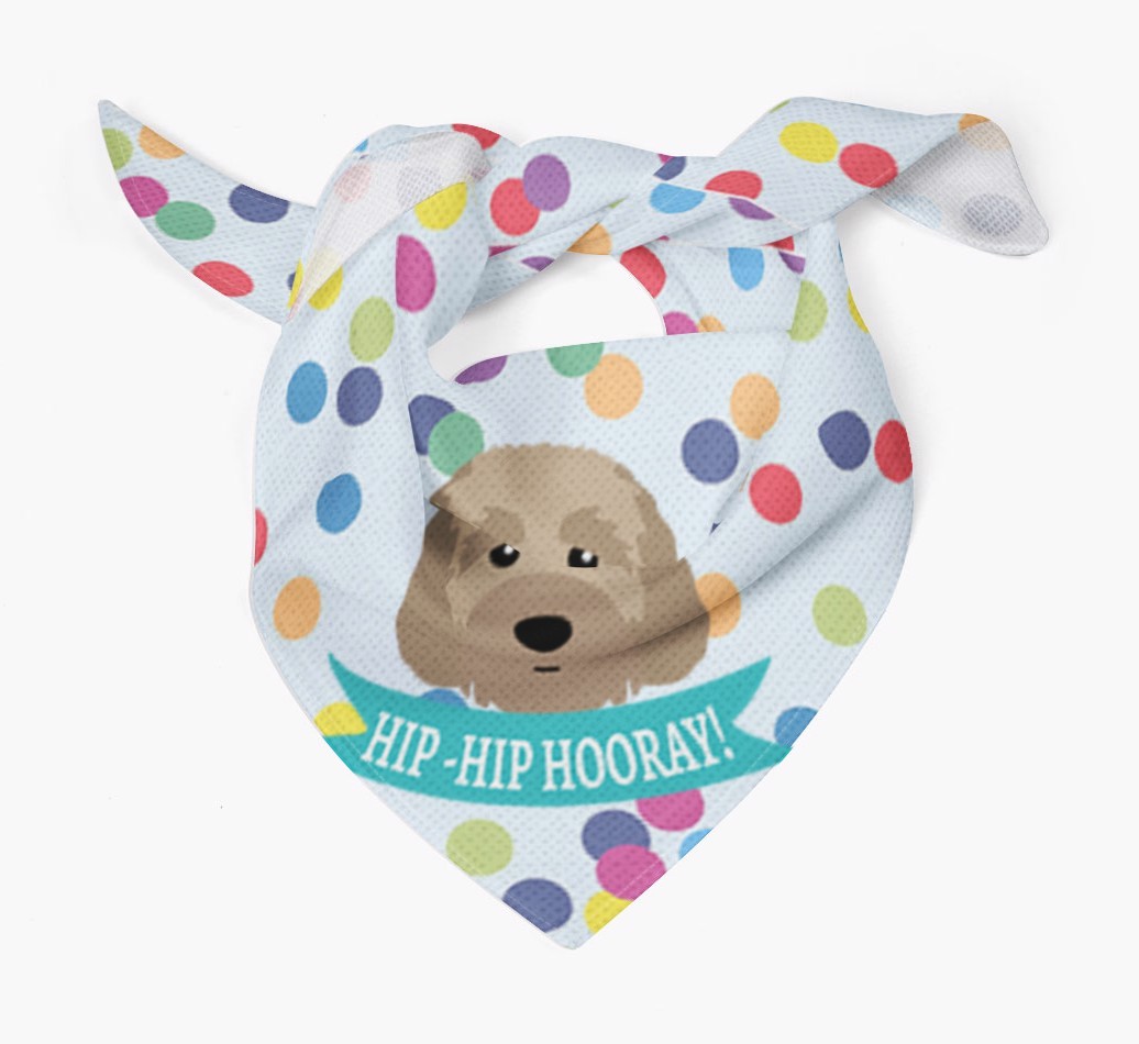 Hip-Hip Hooray! : Personalized {breedFullName} Bandana