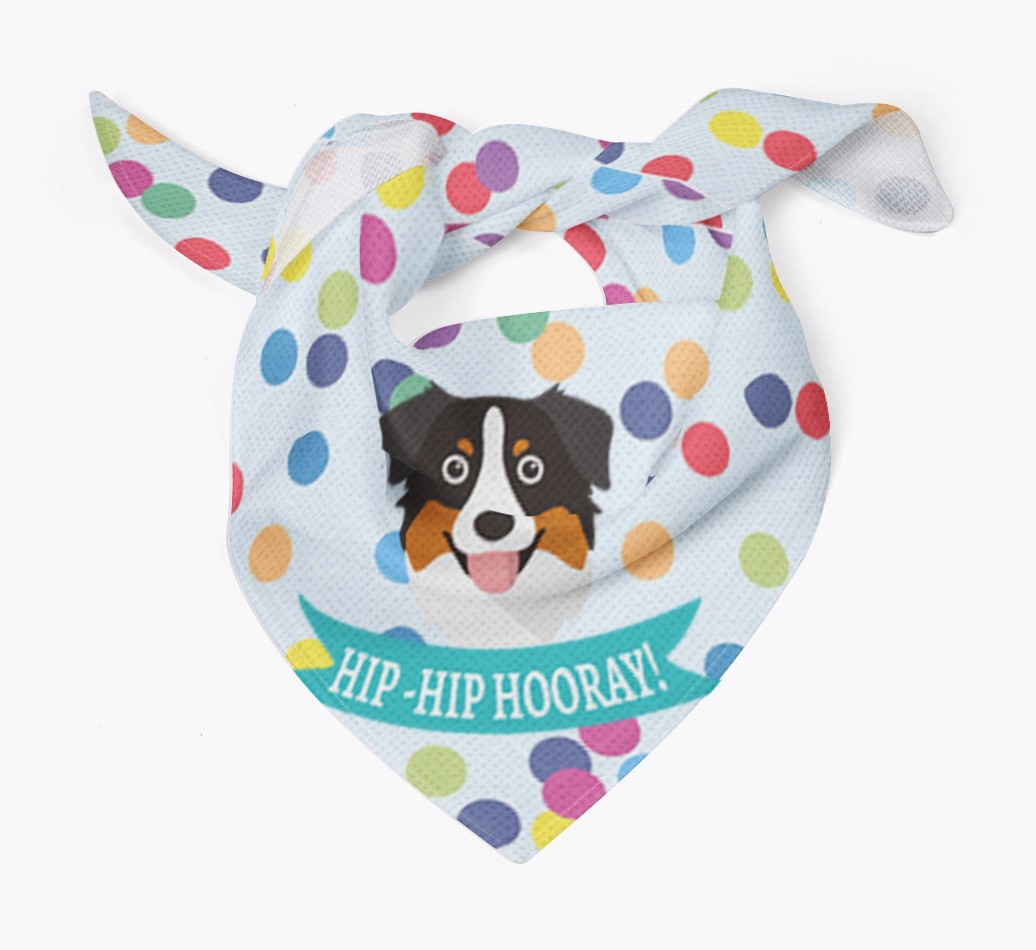 Hip-Hip Hooray! : Personalized {breedFullName} Bandana