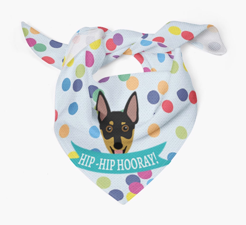 Hip-Hip Hooray! : Personalized {breedFullName} Bandana