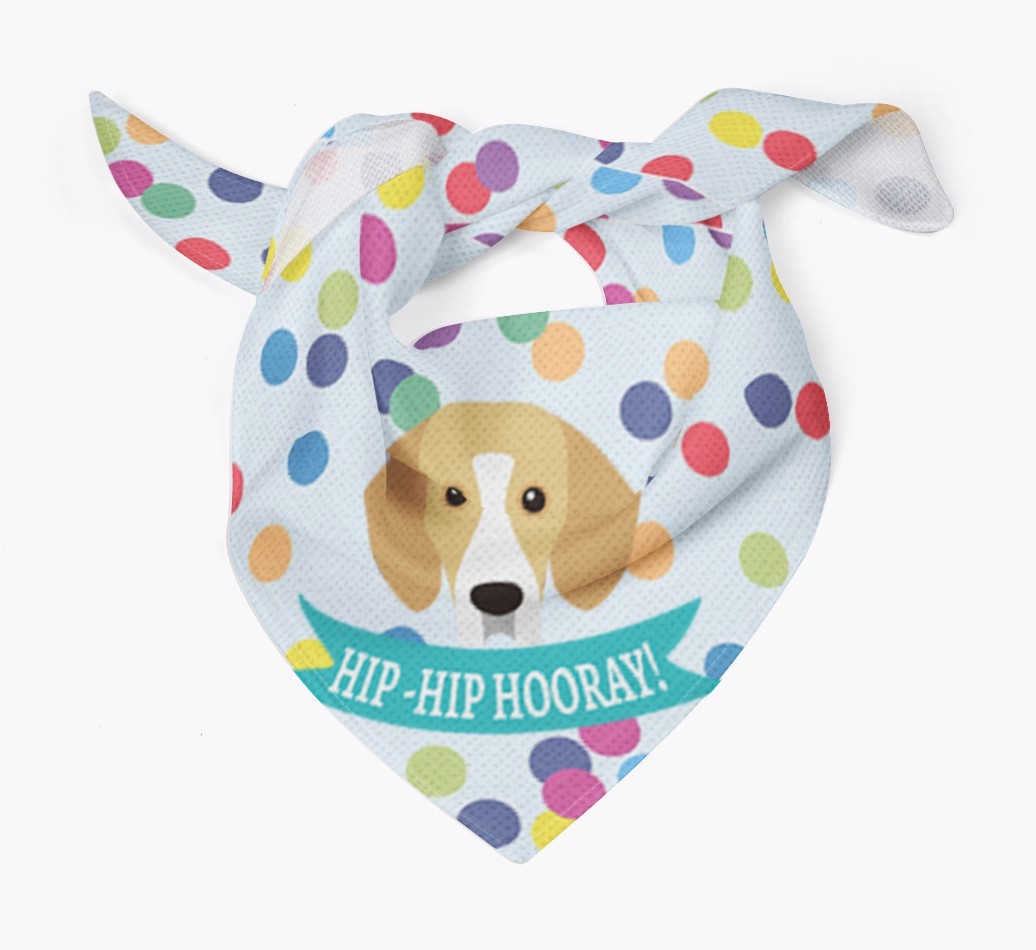 Hip-Hip Hooray! : Personalized {breedFullName} Bandana