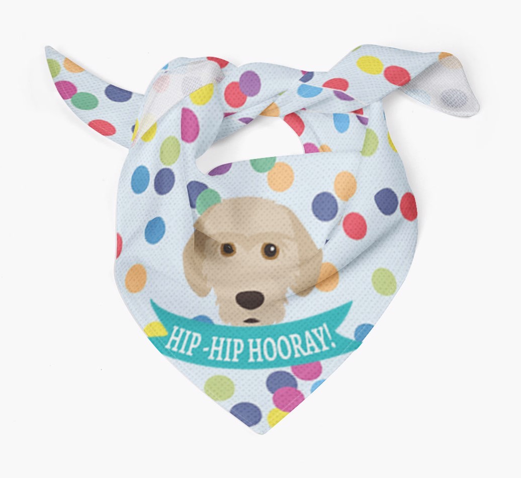 Hip-Hip Hooray! : Personalized {breedFullName} Bandana