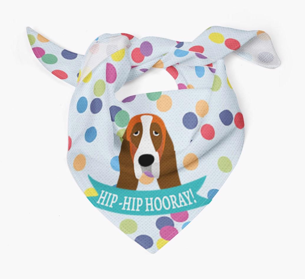 Hip-Hip Hooray! : Personalized {breedFullName} Bandana