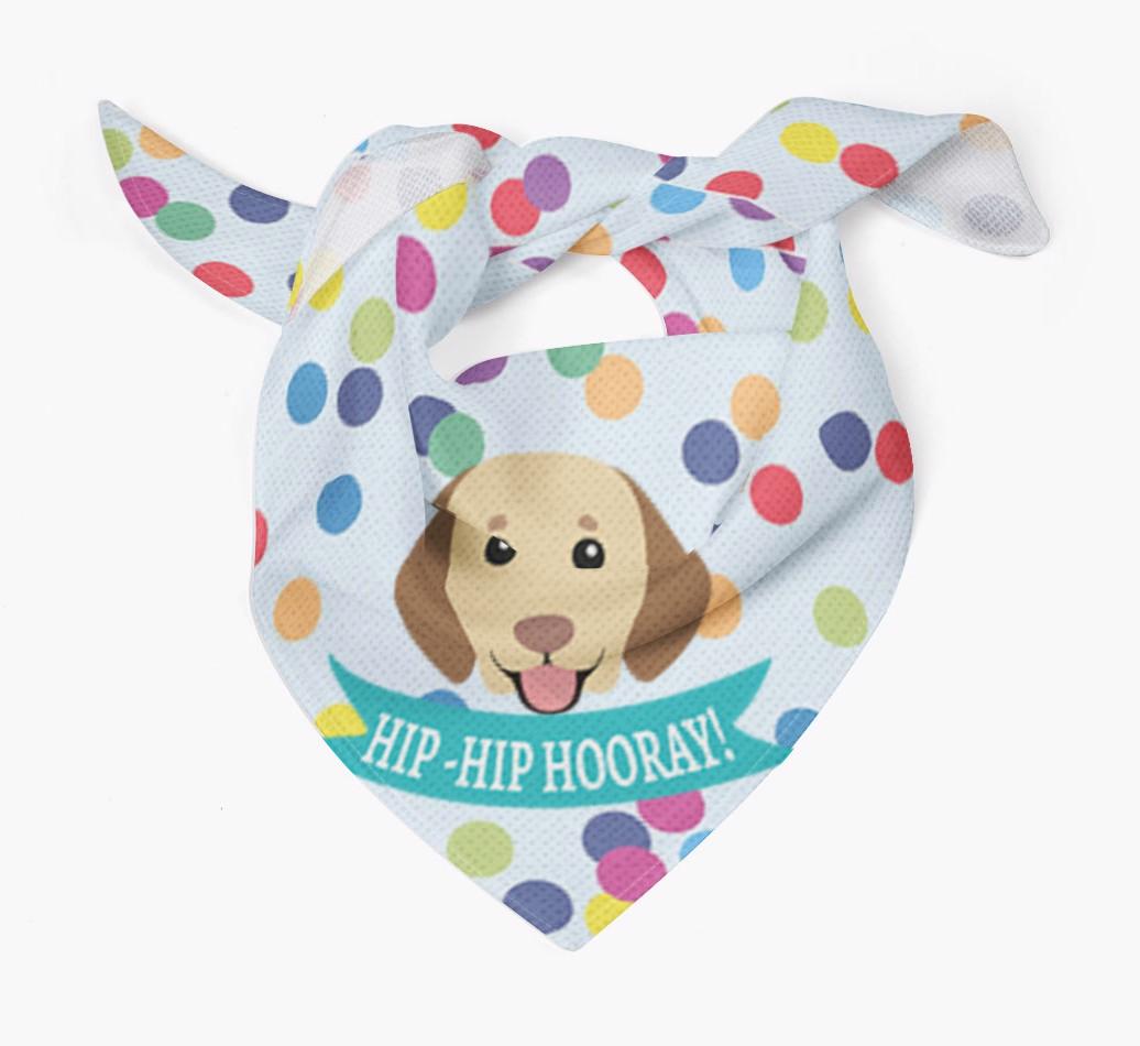 Hip-Hip Hooray! : Personalized {breedFullName} Bandana