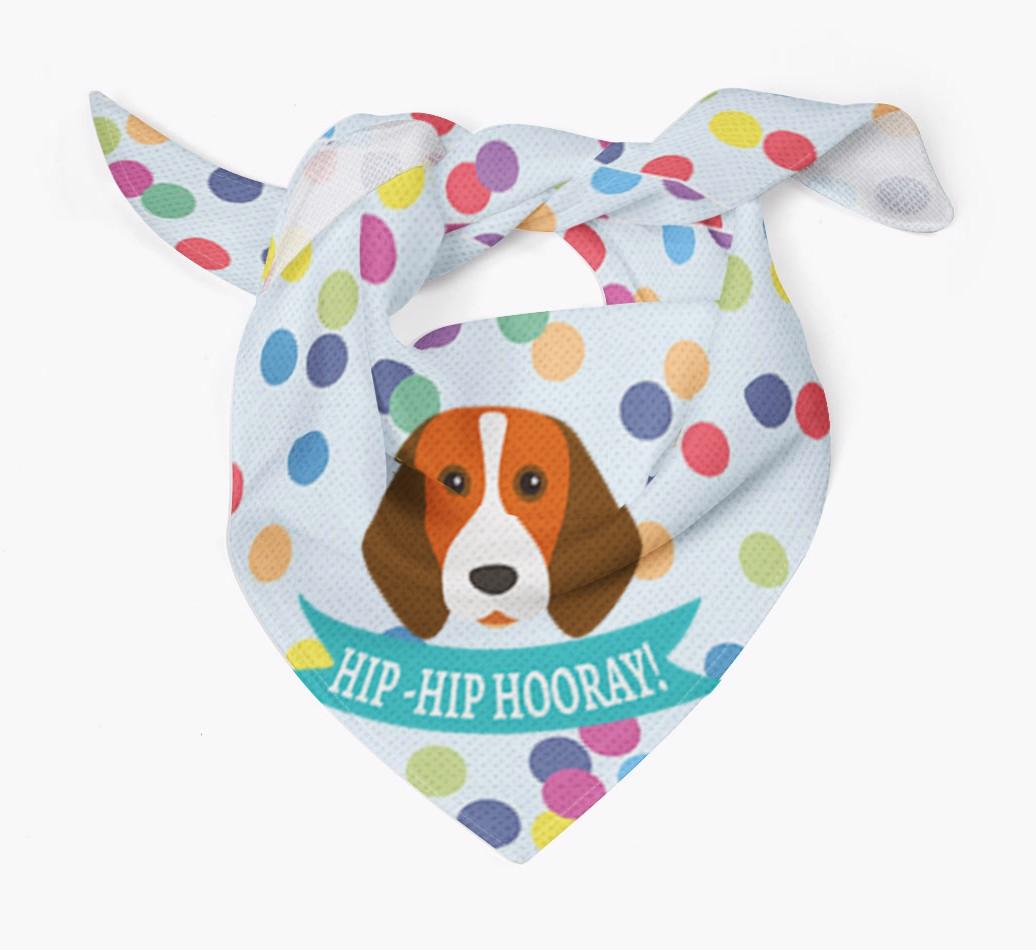 Hip-Hip Hooray! : Personalized {breedFullName} Bandana