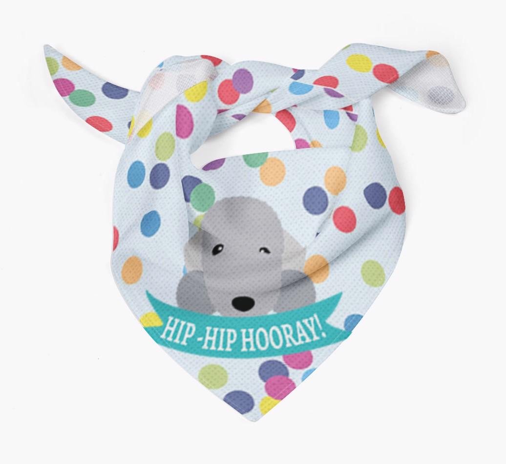 Hip-Hip Hooray! : Personalized {breedFullName} Bandana
