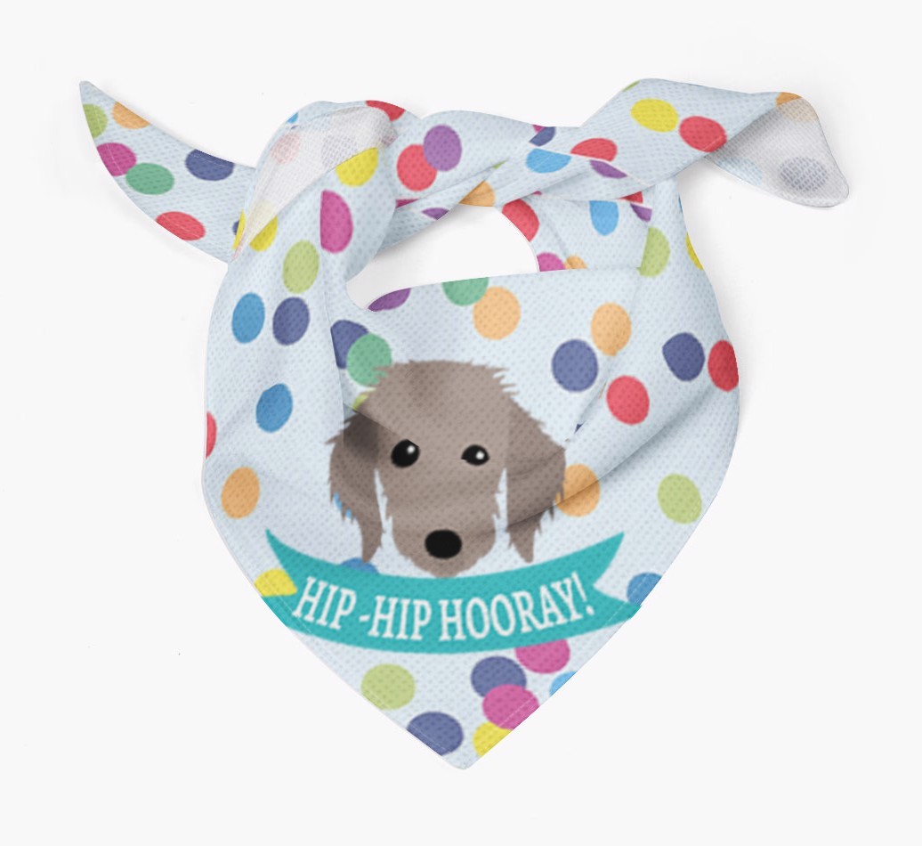 Hip-Hip Hooray! : Personalized {breedFullName} Bandana