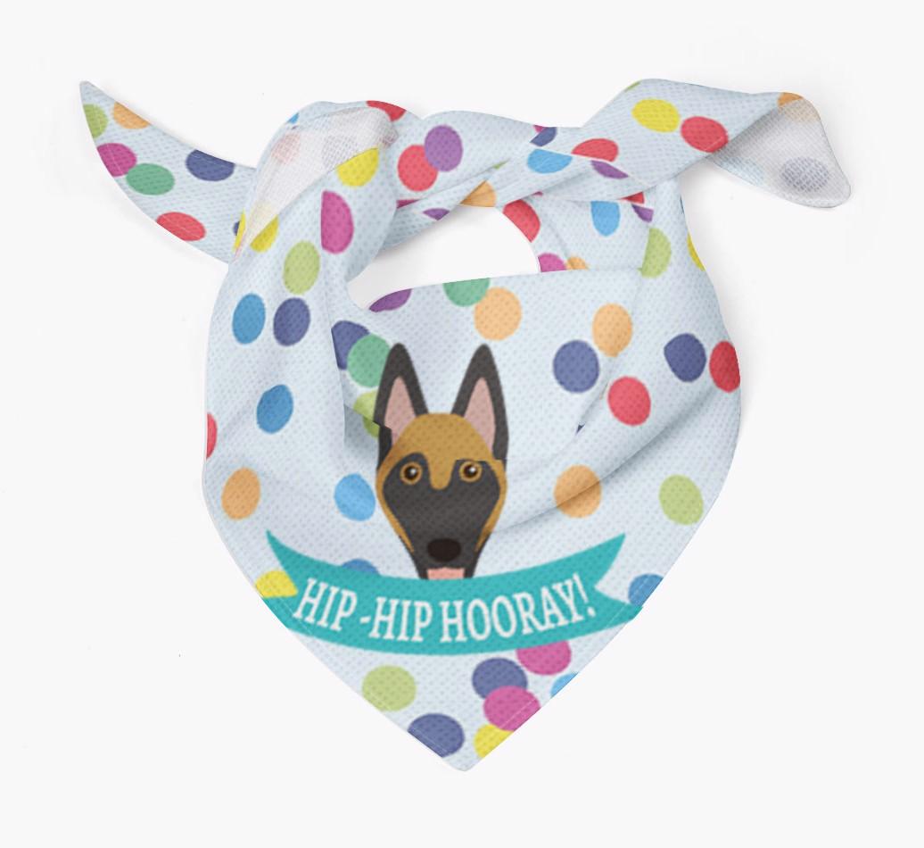 Hip-Hip Hooray! : Personalized {breedFullName} Bandana