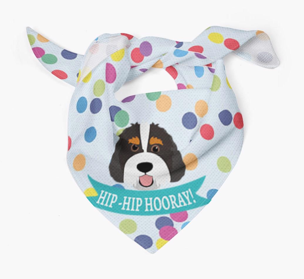 Hip-Hip Hooray! : Personalized {breedFullName} Bandana