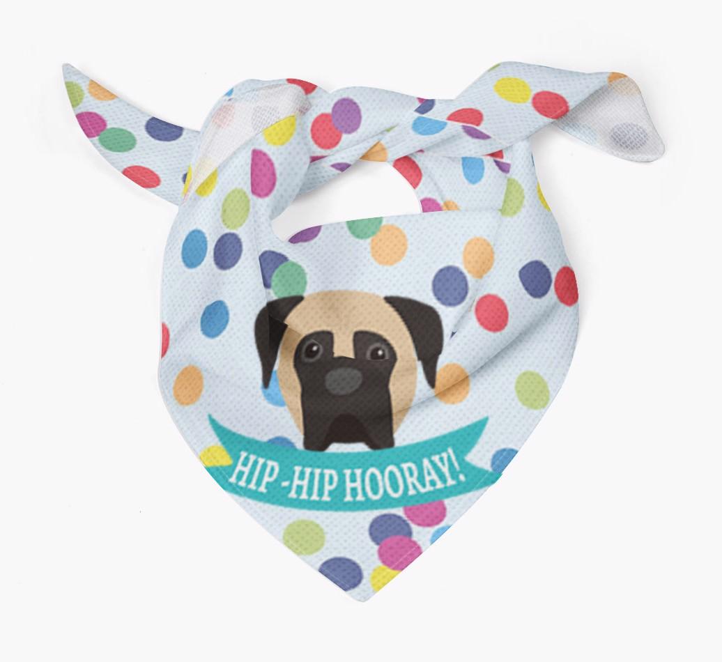 Hip-Hip Hooray! : Personalized {breedFullName} Bandana