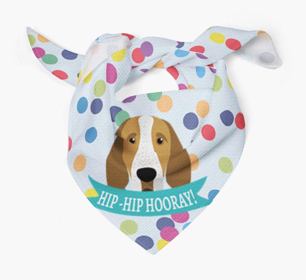 Hip-Hip Hooray! : Personalized {breedFullName} Bandana