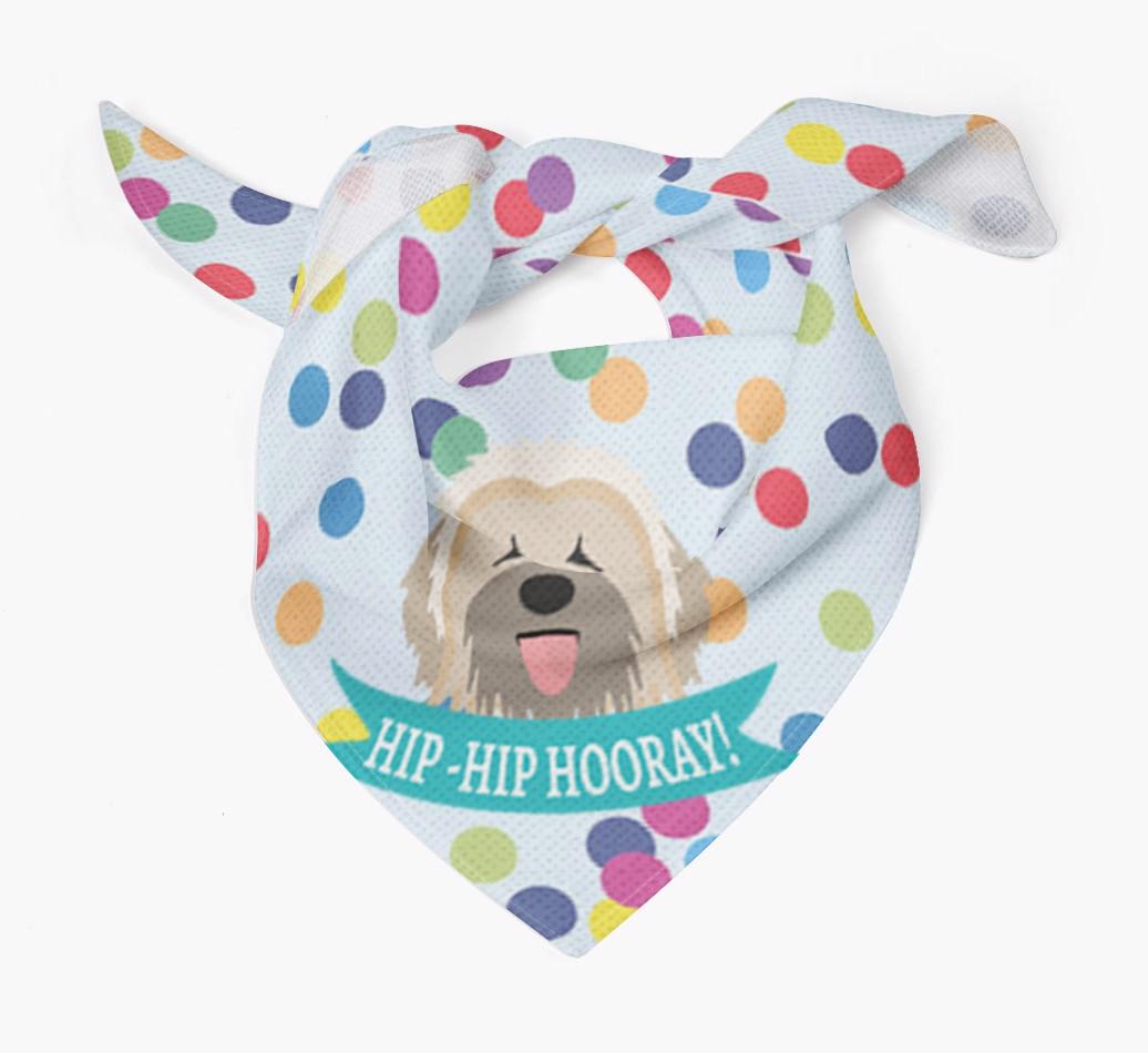 Hip-Hip Hooray! : Personalized {breedFullName} Bandana