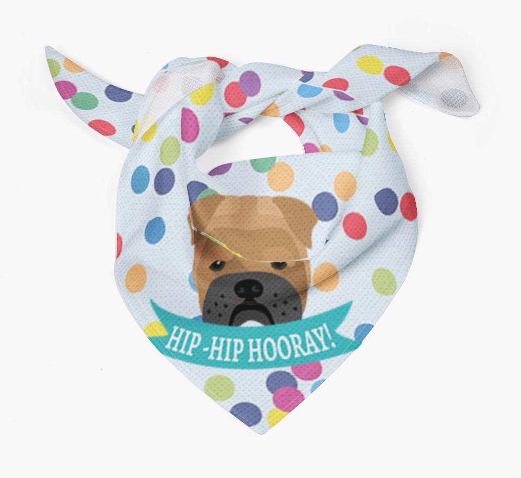 Hip-Hip Hooray! : Personalized {breedFullName} Bandana