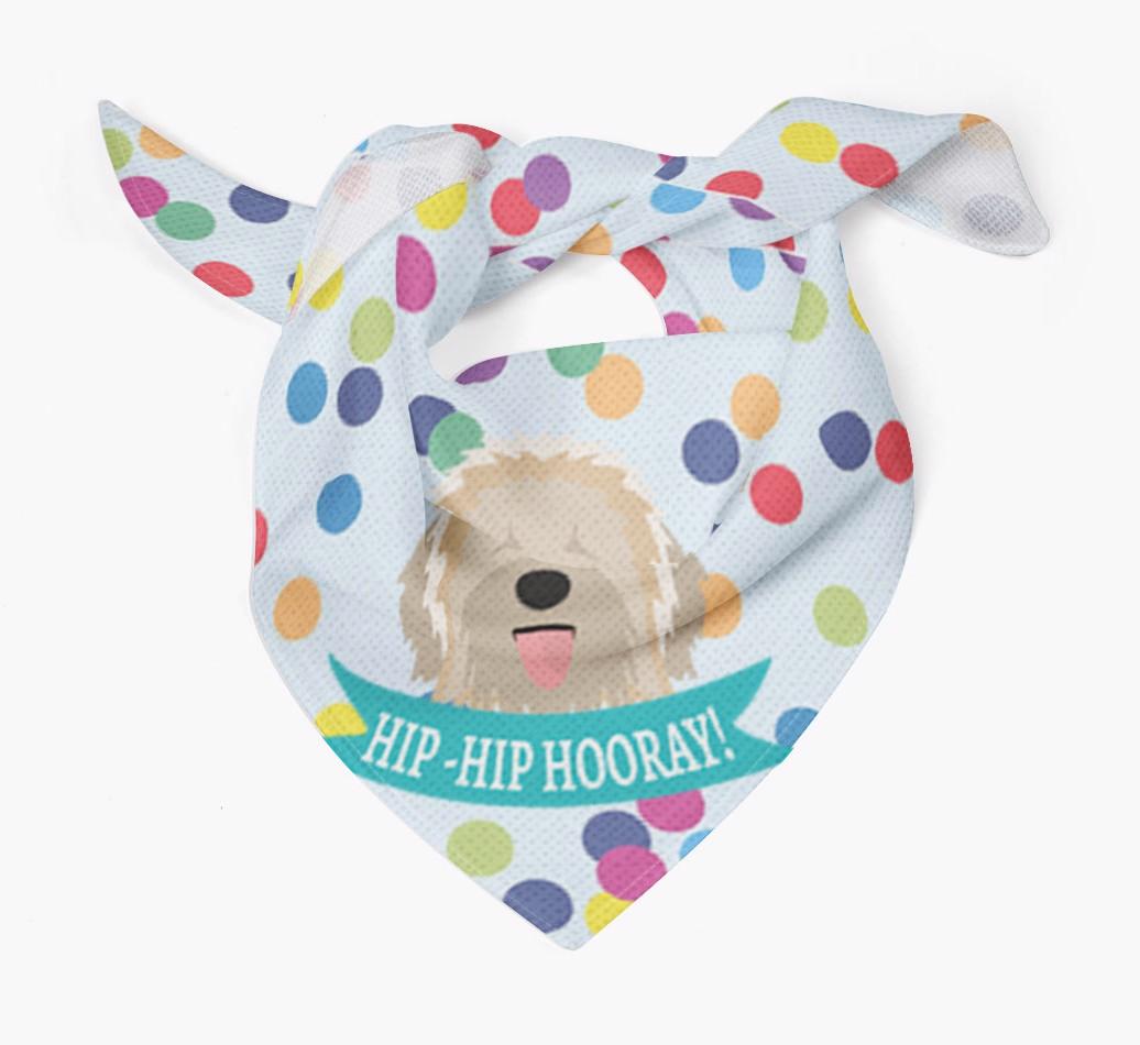 Hip-Hip Hooray! : Personalized {breedFullName} Bandana