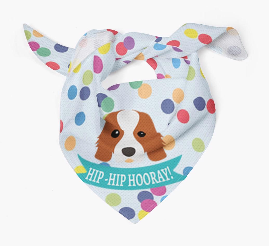 Hip-Hip Hooray! : Personalized {breedFullName} Bandana