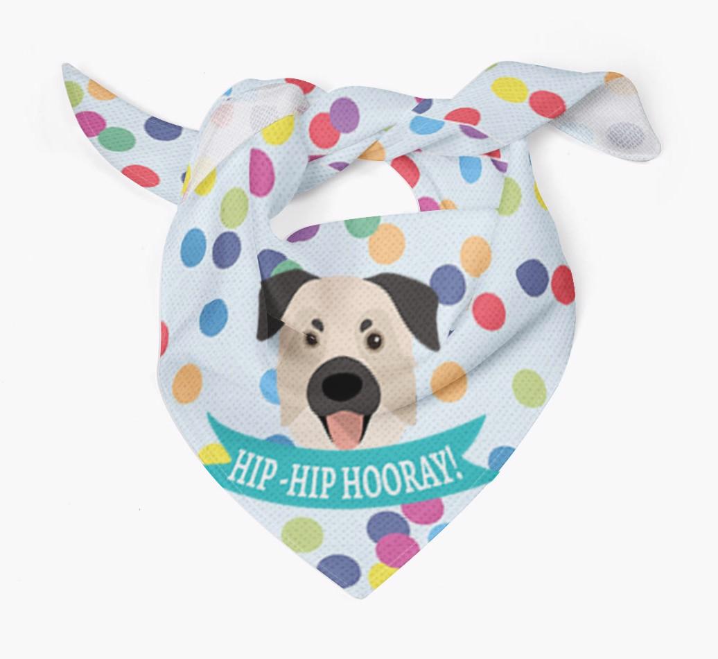 Hip-Hip Hooray! : Personalized {breedFullName} Bandana