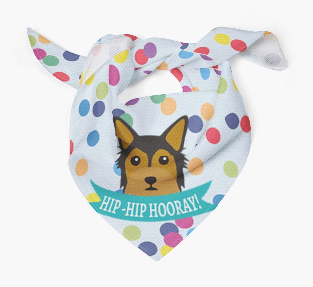 Hip-Hip Hooray! : Personalized {breedFullName} Bandana