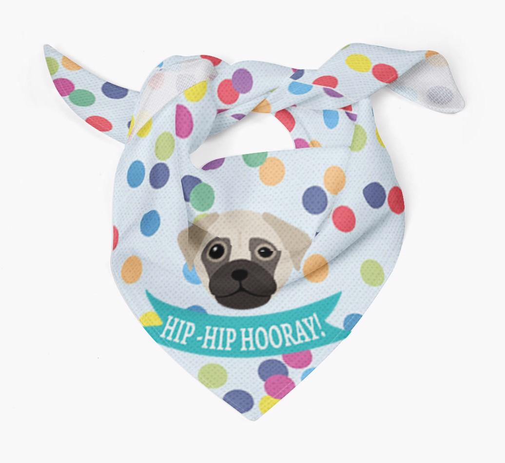 Hip-Hip Hooray! : Personalized {breedFullName} Bandana