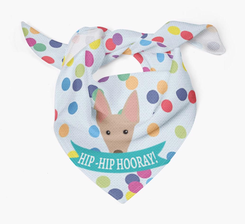 Hip-Hip Hooray! : Personalized {breedFullName} Bandana