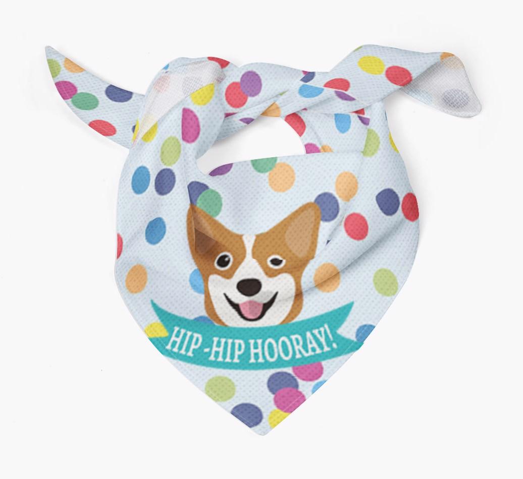 Hip-Hip Hooray! : Personalized {breedFullName} Bandana