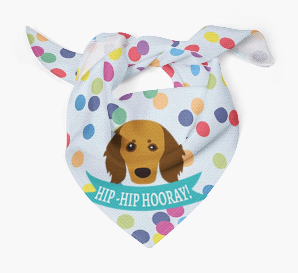 Hip-Hip Hooray! : Personalized {breedFullName} Bandana