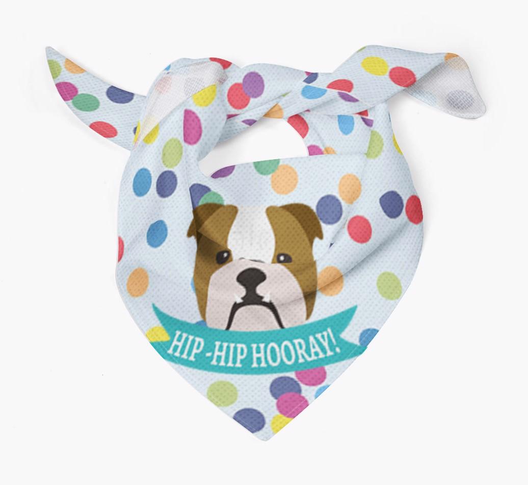 Hip-Hip Hooray! : Personalized {breedFullName} Bandana