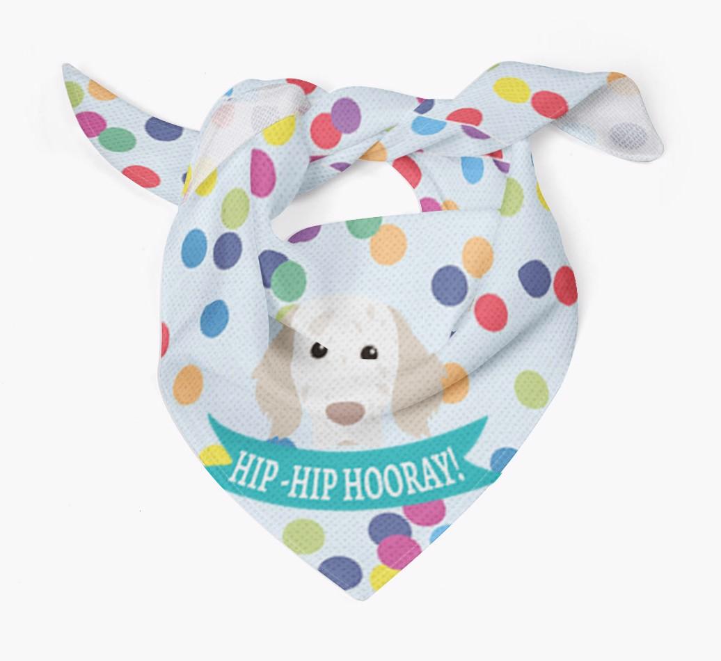 Hip-Hip Hooray! : Personalized {breedFullName} Bandana