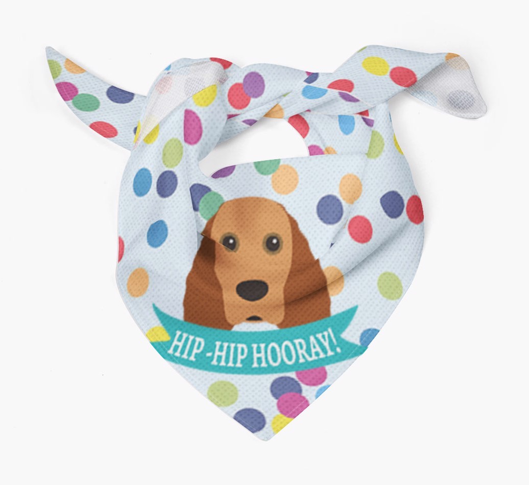 Hip-Hip Hooray! : Personalized {breedFullName} Bandana