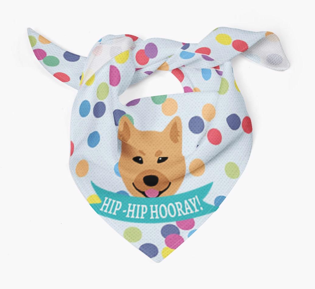 Hip-Hip Hooray! : Personalized {breedFullName} Bandana