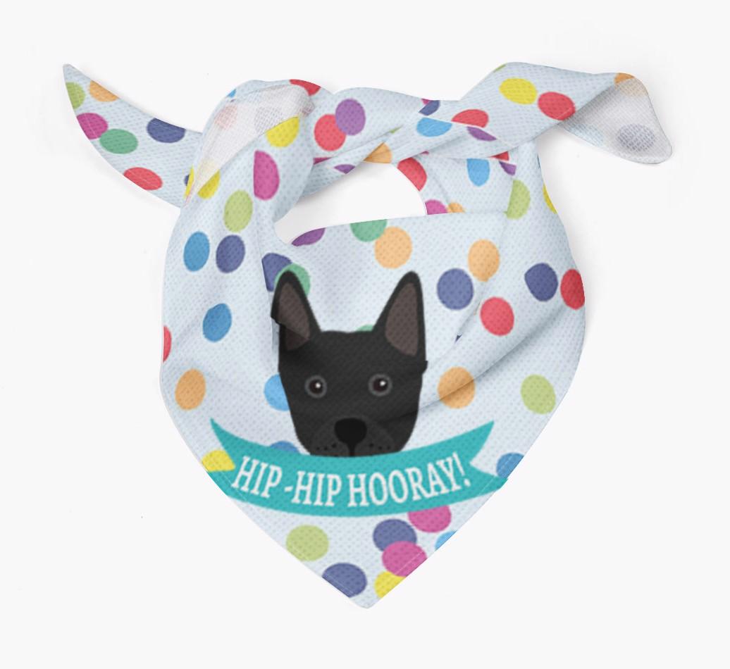 Hip-Hip Hooray! : Personalized {breedFullName} Bandana