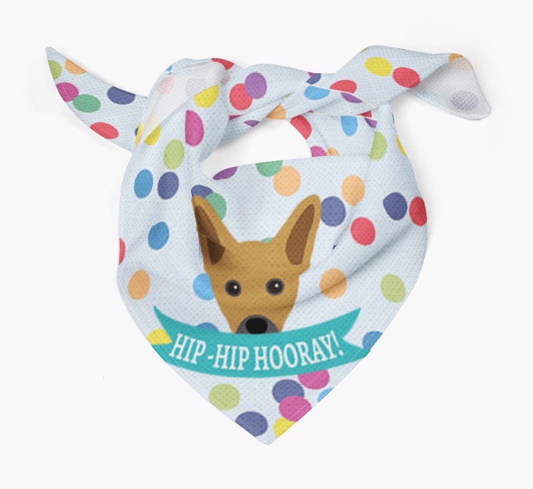 Hip-Hip Hooray! : Personalized {breedFullName} Bandana