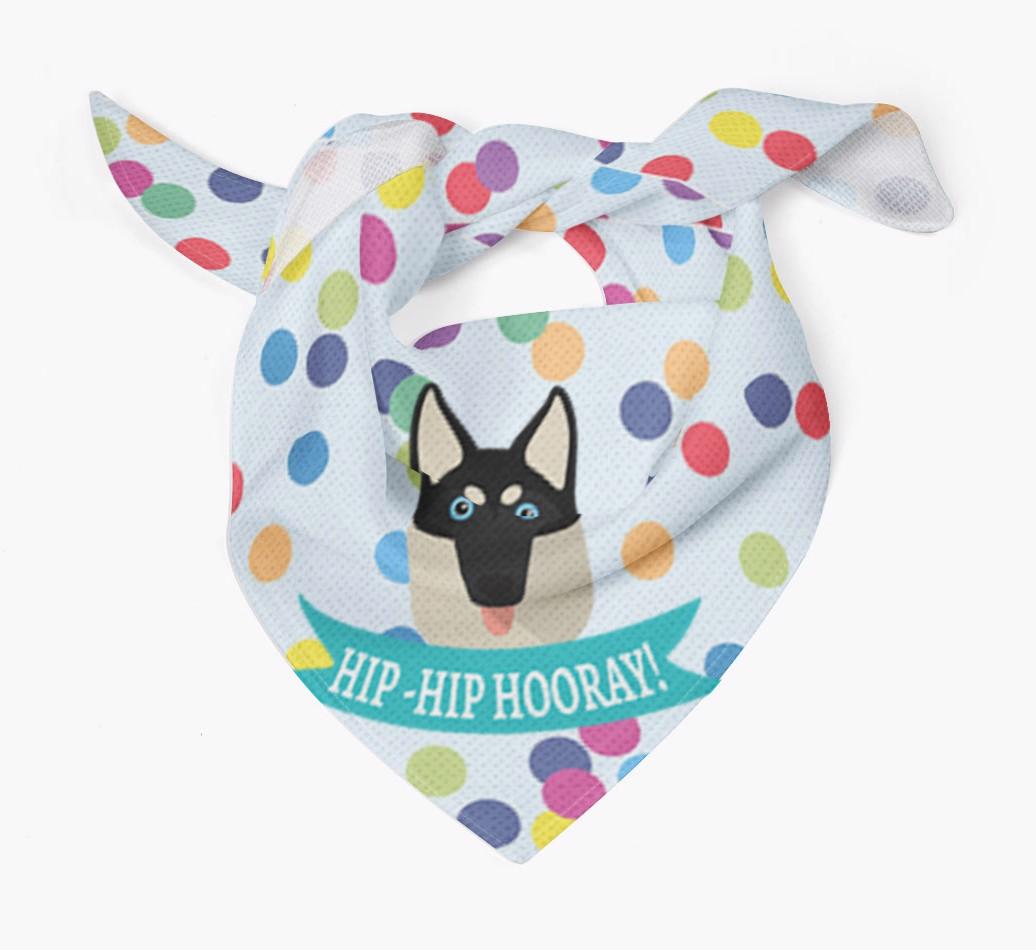 Hip-Hip Hooray! : Personalized {breedFullName} Bandana