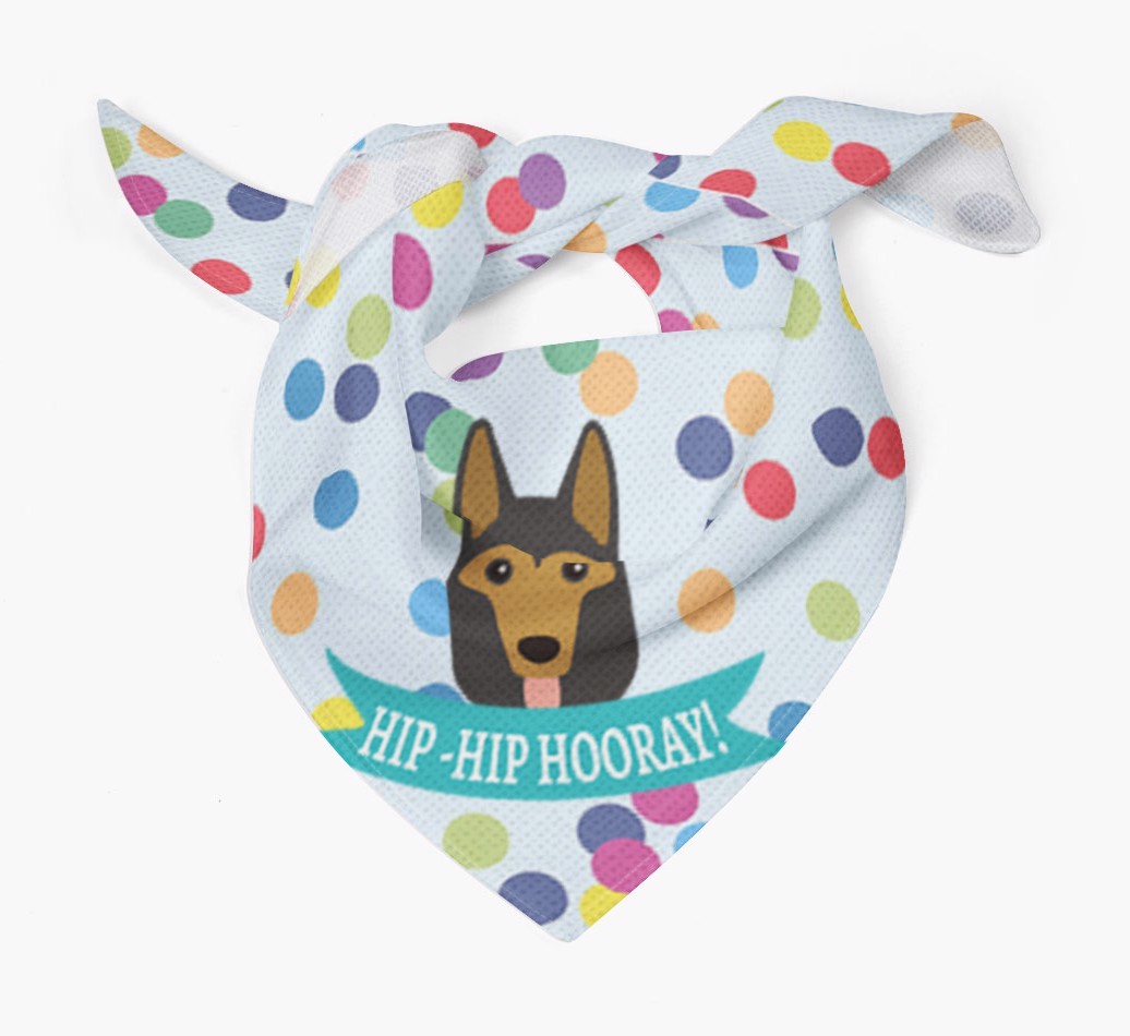 Hip-Hip Hooray! : Personalized {breedFullName} Bandana