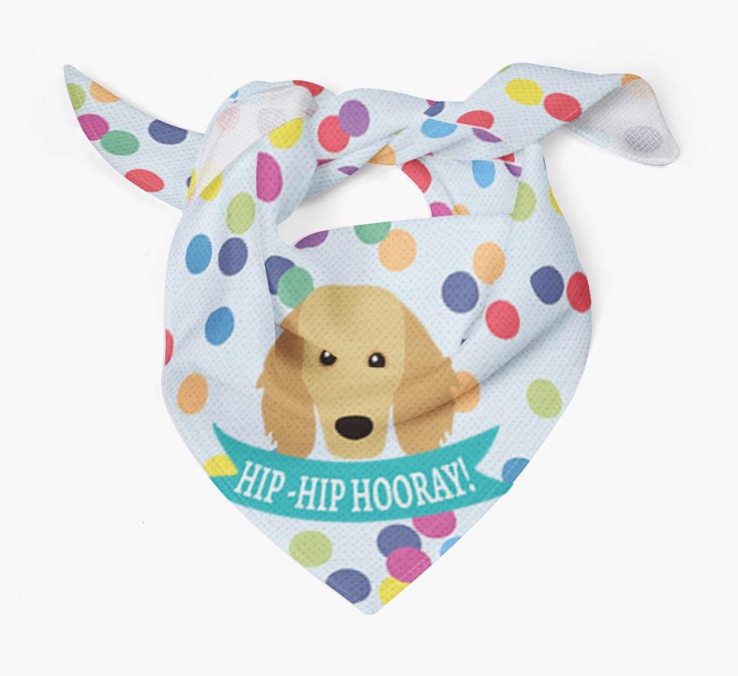 Hip-Hip Hooray! : Personalized {breedFullName} Bandana