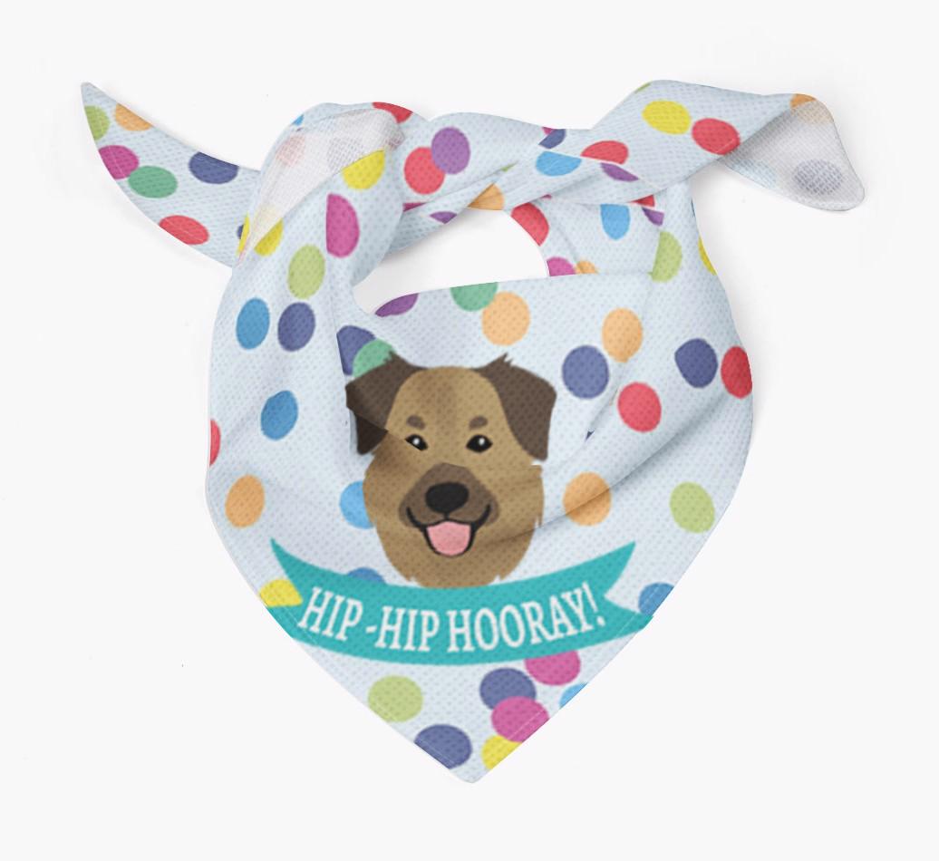 Hip-Hip Hooray! : Personalized {breedFullName} Bandana