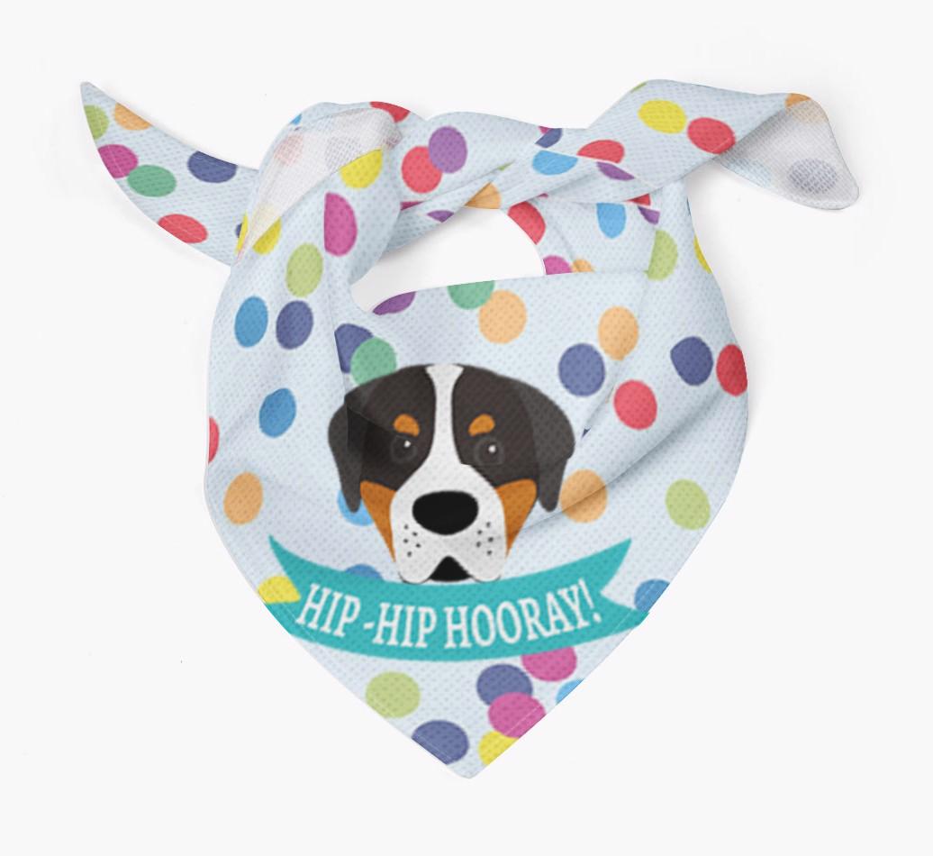 Hip-Hip Hooray! : Personalized {breedFullName} Bandana