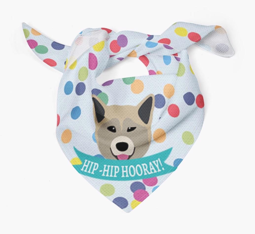 Hip-Hip Hooray! : Personalized {breedFullName} Bandana