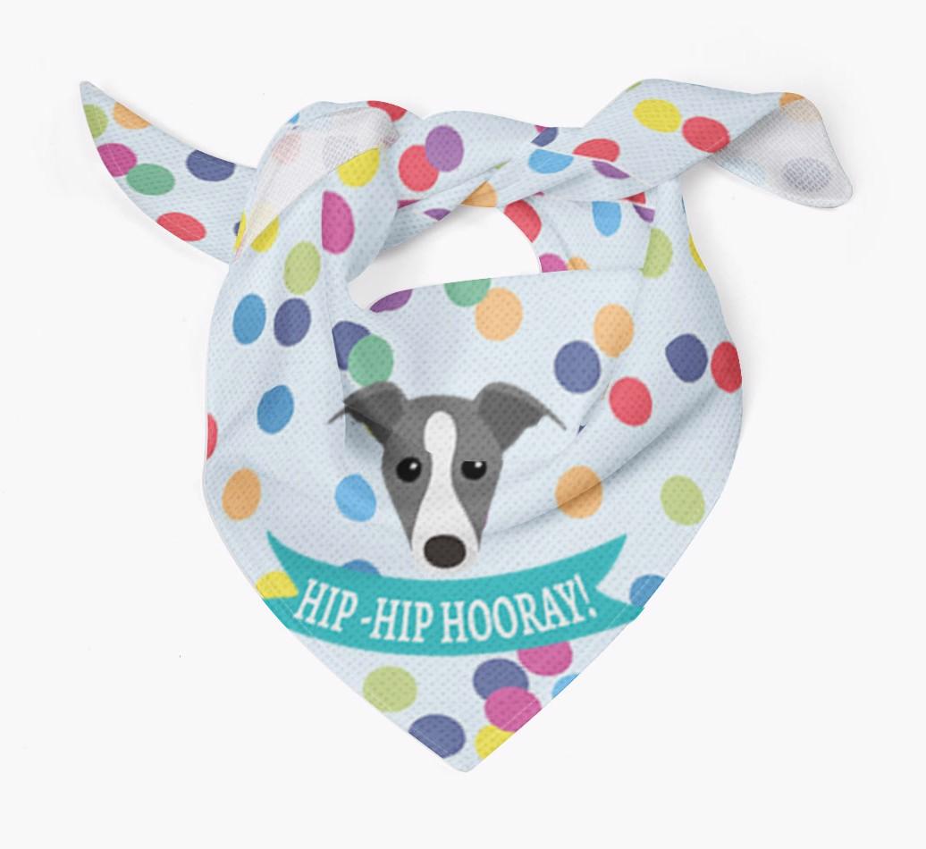 Hip-Hip Hooray! : Personalized {breedFullName} Bandana