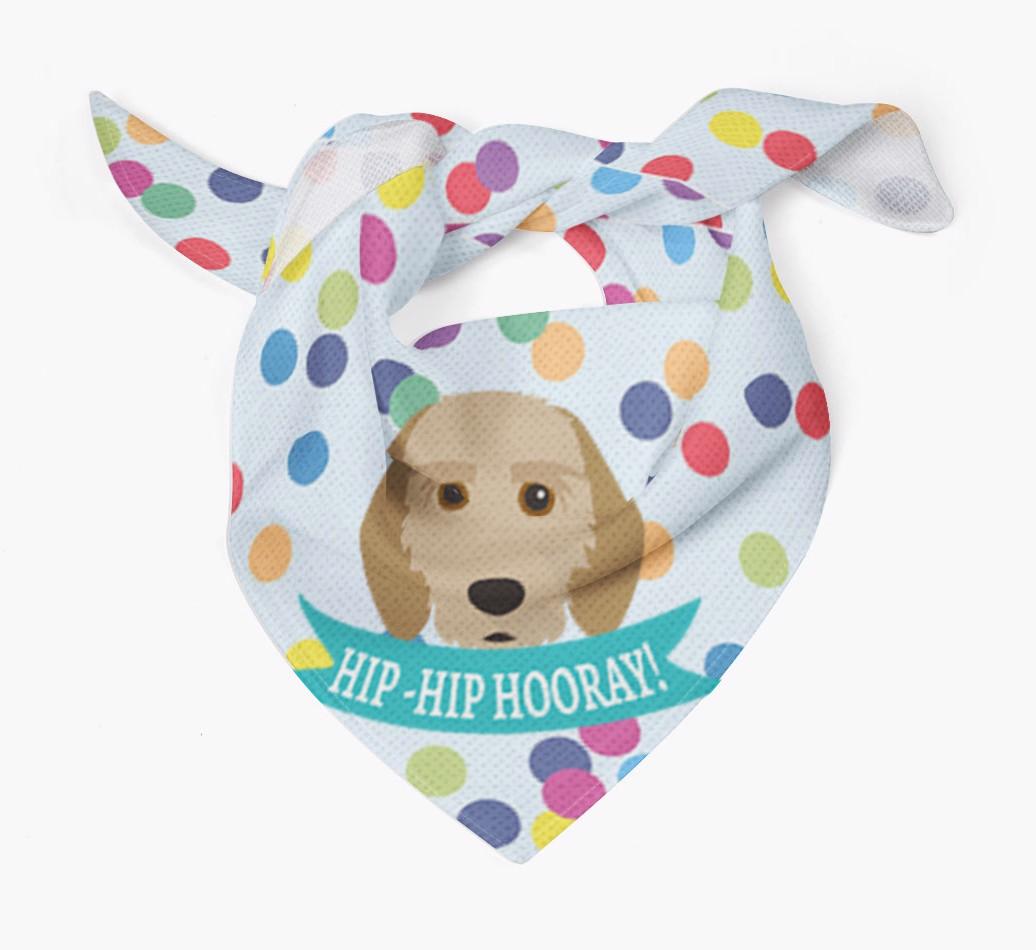 Hip-Hip Hooray! : Personalized {breedFullName} Bandana