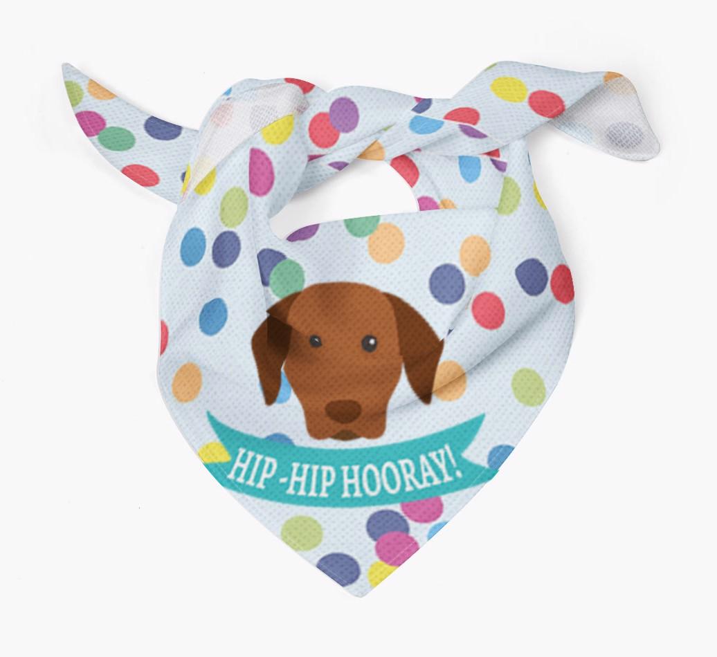 Hip-Hip Hooray! : Personalised {breedFullName} Bandana