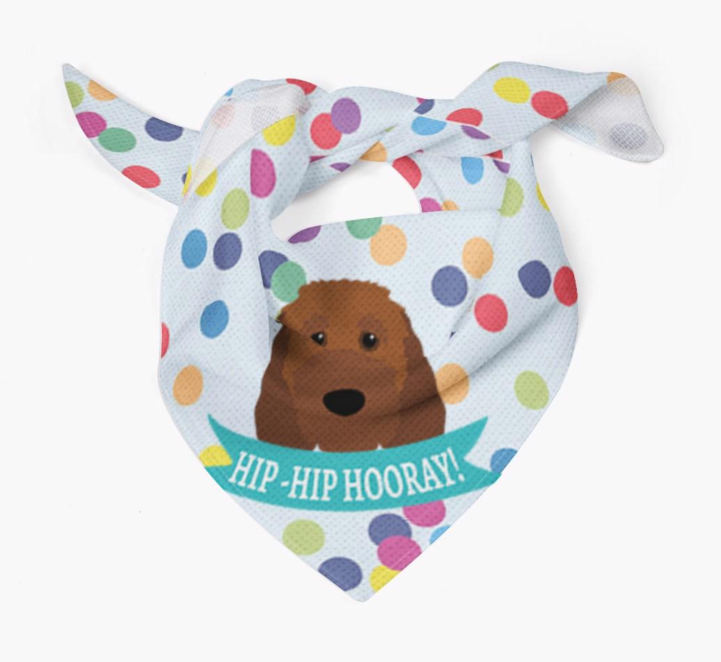 Hip-Hip Hooray! : Personalized {breedFullName} Bandana